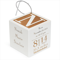 Baby's 1st Christmas Ruler Design Ornament